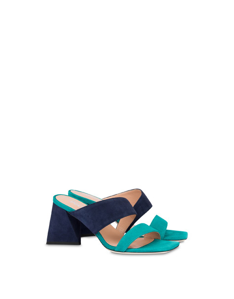 Mules con tacco in camoscio Windy MARINE/NOTTE