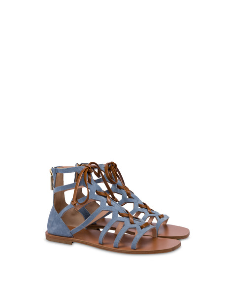 Sandali flat in crosta Summer Breeze CIELO