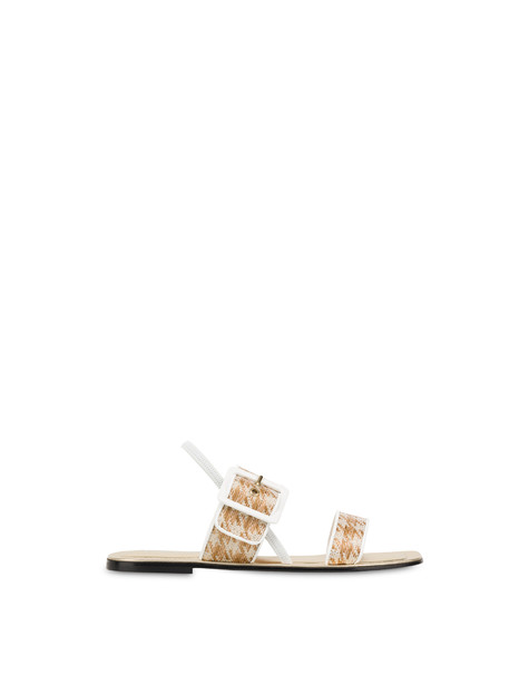 Lollipop houndstooth flat sandals SAND/WHITE
