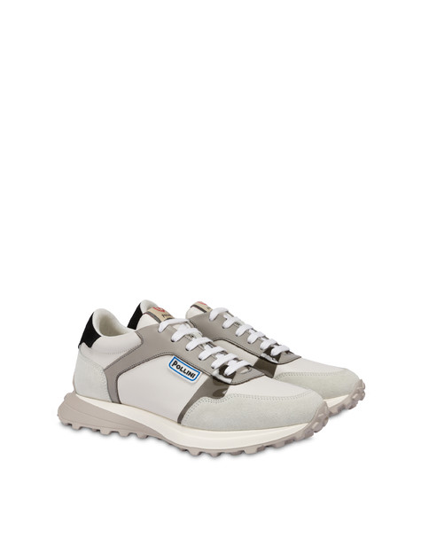 Bold Running calf leather sneakers PEARL/WHITE/BLACK/IVORY/BLACK