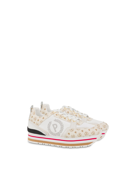 Sneakers In Vitello Heritage Forever Avorio/avorio/bianco