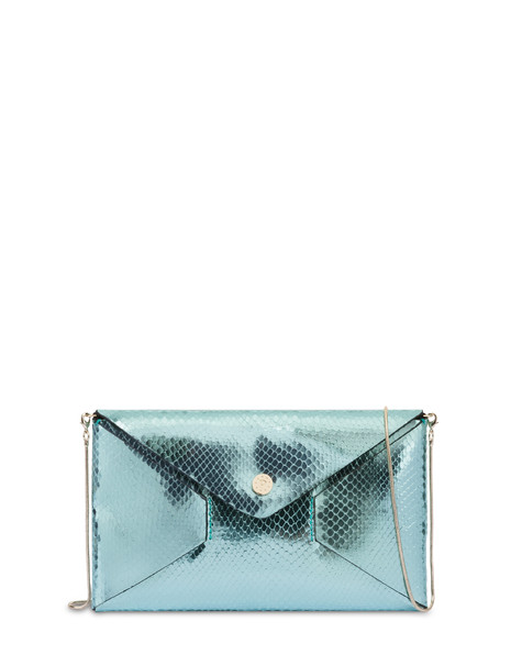 Mail pochette in laminated calfskin LAKE