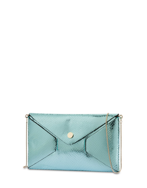 Mail pochette in laminated calfskin LAKE