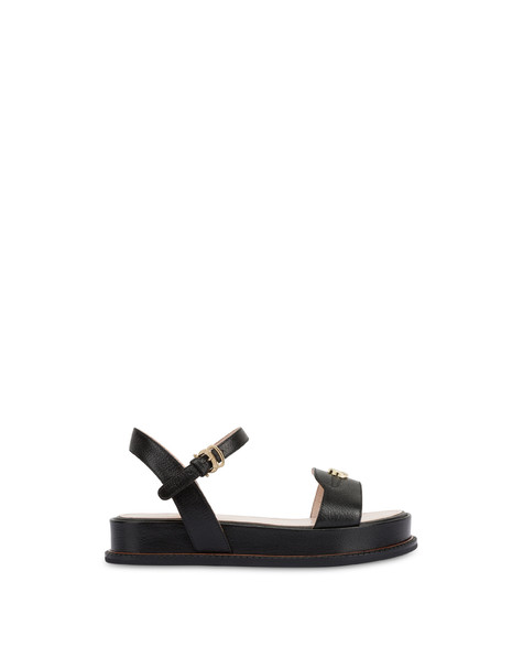 Sandali in capra Oxford NERO