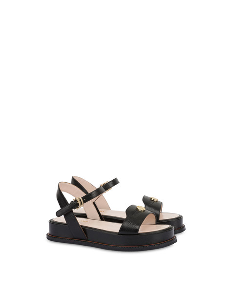 Sandali in capra Oxford NERO