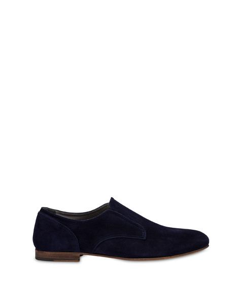 Derby slip-on a sacchetto in crosta BLU