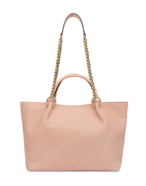 Borsa in vitello bottalato double Marlene NUDE/NUDE