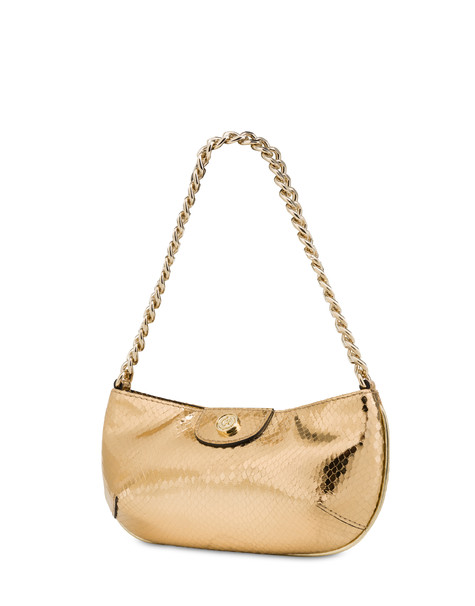 Moon laminated shoulder bag GOLD