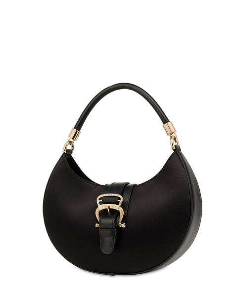 Soiree mini hobo bag in satin BLACK/BLACK