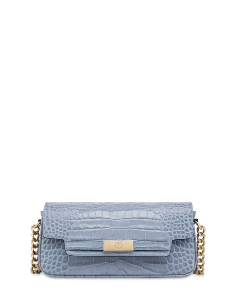 Essence shoulder bag in calfskin-print calf leather SKY BLUE