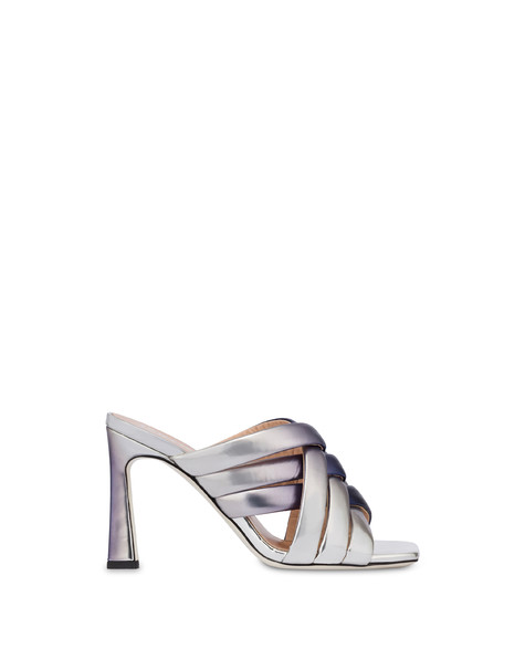 Mules con tacco in laminato Shade ARGENTO-NOTTE