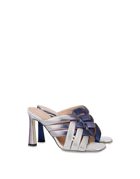 Mules con tacco in laminato Shade ARGENTO-NOTTE