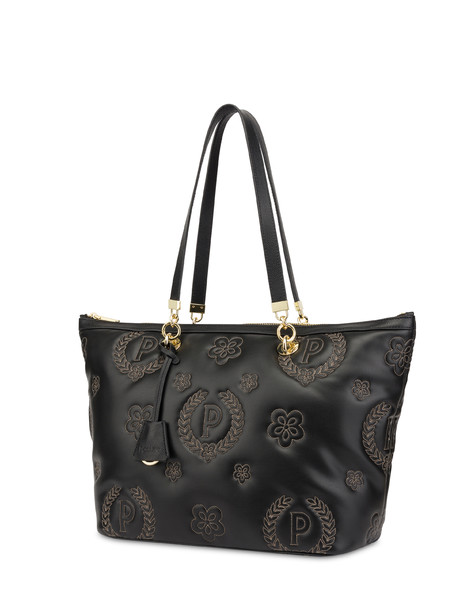 Shopping Bag Con Manici Intercambiabili Puffy Heritage Nero/nero/nero