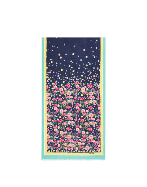 Flowers Print Viscose Stole GREEN