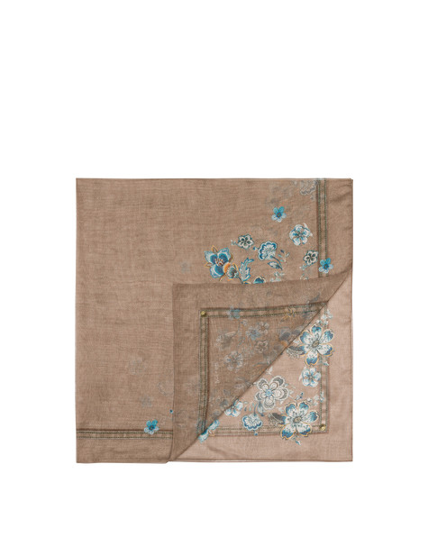 Denim-effect maxi scarf BEIGE