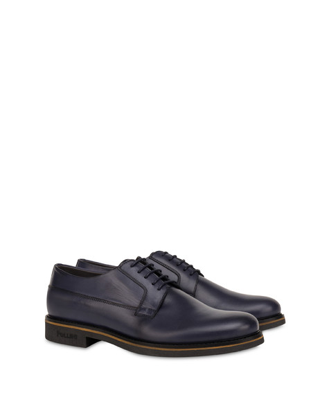 Derby in vitello lucido Corinto BLU