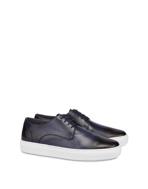 Tennis Club glossy calfskin sneakers NAVY BLUE