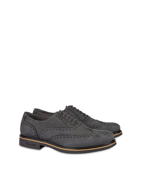 Corinto derby in nubuck with broguering ANTHRACITE