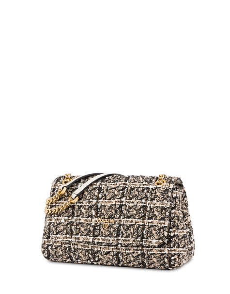 Waltzer Night bouclé shoulder bag BEIGE/BLACK/IVORY