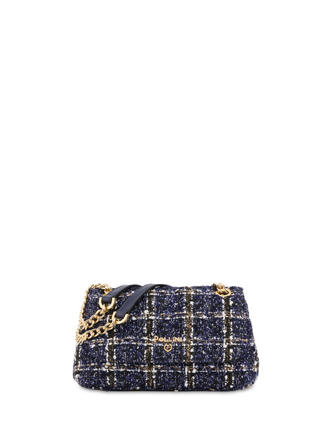Waltzer Night Small Bouclé Shoulder Bag BLUE/BLACK/BLUE