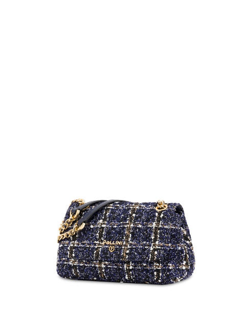Waltzer Night Small Bouclé Shoulder Bag BLUE/BLACK/BLUE