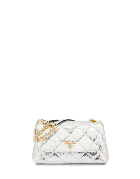 Piccola borsa effetto laminato Waltzer Night ARGENTO