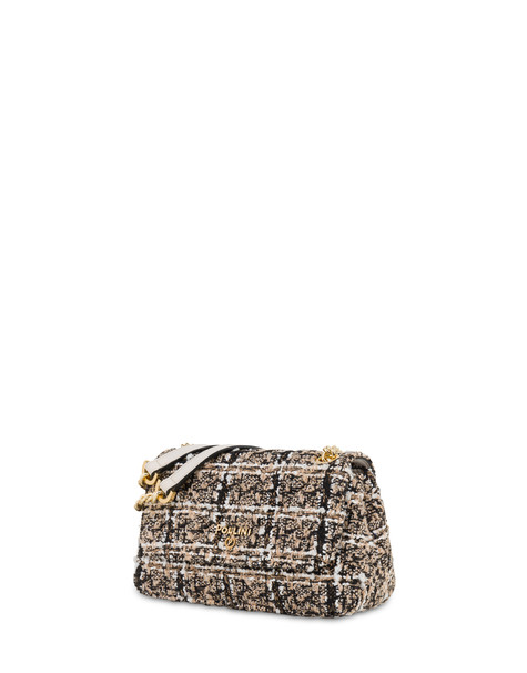 Piccola borsa a spalla in bouclé Waltzer Night BEIGE/NERO/AVORIO