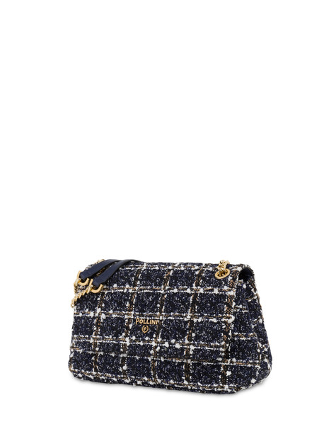 Waltzer Night bouclé shoulder bag BLUE/BLACK/BLUE
