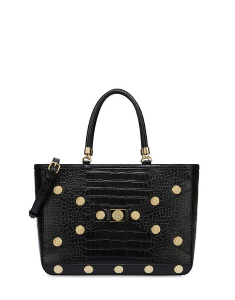 Tote bag stampa cocco Royal Penny NERO