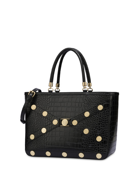 Tote bag stampa cocco Royal Penny NERO