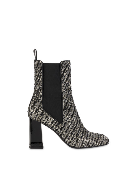 Mannish bouclé fabric boots BLACK/BLACK