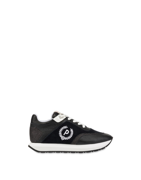 Sneakers in crosta e vitello Speed NERO/NERO/NERO/ARGENTO/NERO