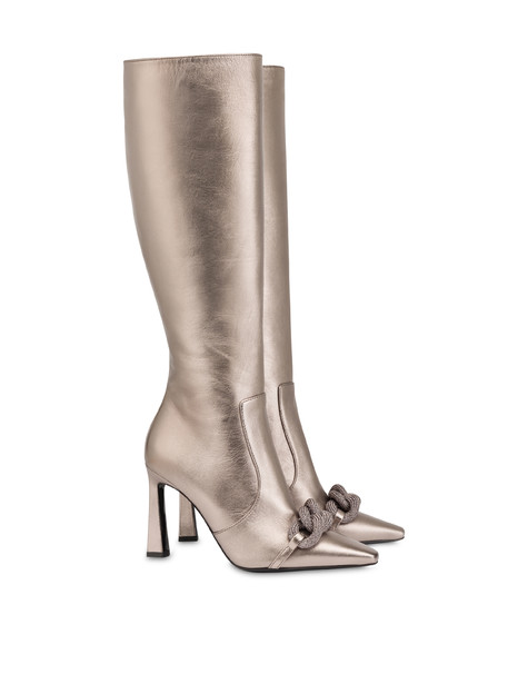 Link nappa leather boots GUN