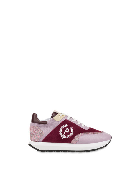 Speed split leather and calfskin sneakers MOON/FAWN/PLATINUM/PLATINUM/HIDE
