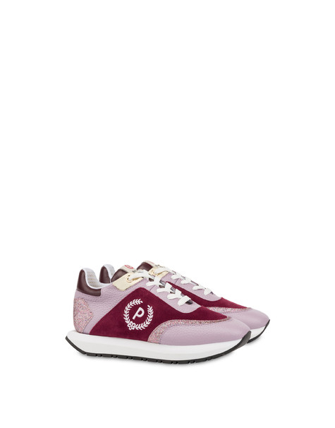 Speed split leather and calfskin sneakers MOON/FAWN/PLATINUM/PLATINUM/HIDE