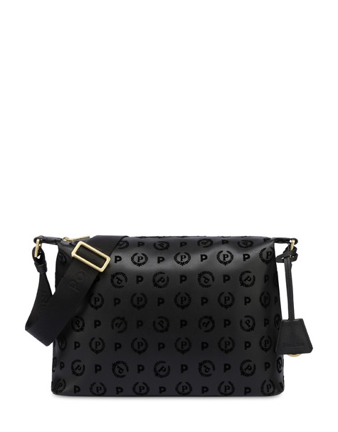 Heritage Flock Shoulder Bag BLACK/BLACK