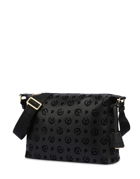 Heritage Flock Shoulder Bag BLACK/BLACK
