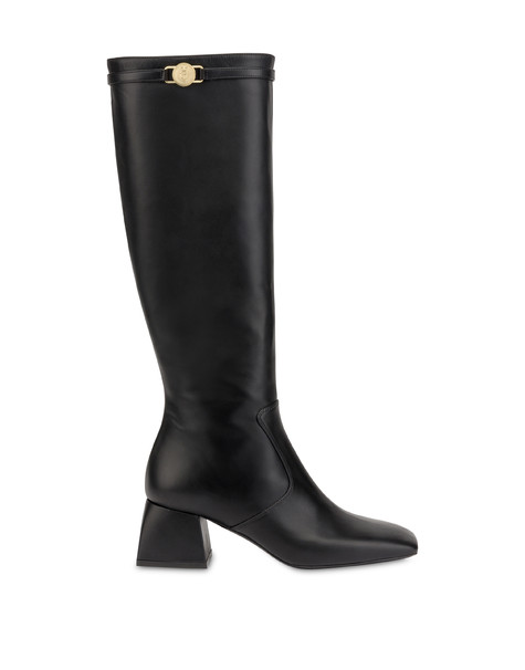 Mannish calfskin boots BLACK