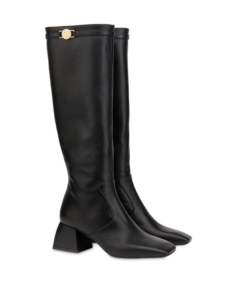 Mannish calfskin boots BLACK