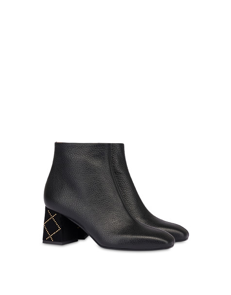Stars in the Night tumbled calfskin ankle boots BLACK/BLACK