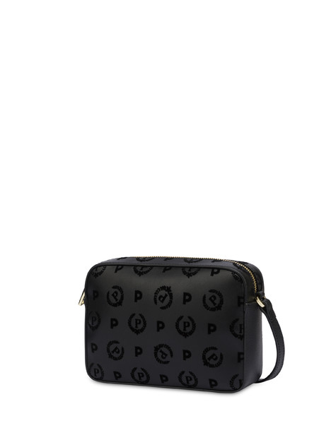 Borsa a tracolla Heritage Flock NERO/NERO