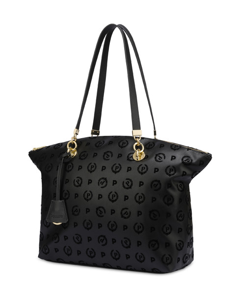 Tote bag Heritage Flock NERO/NERO