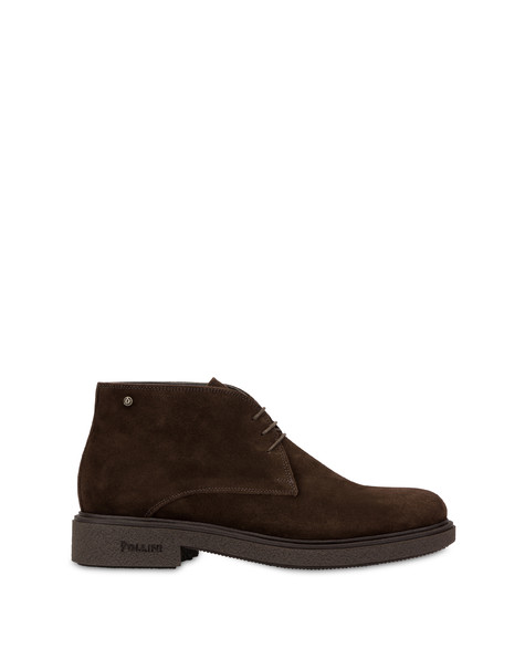 Gentlemen's Club leather lace-up boots DARK BROWN