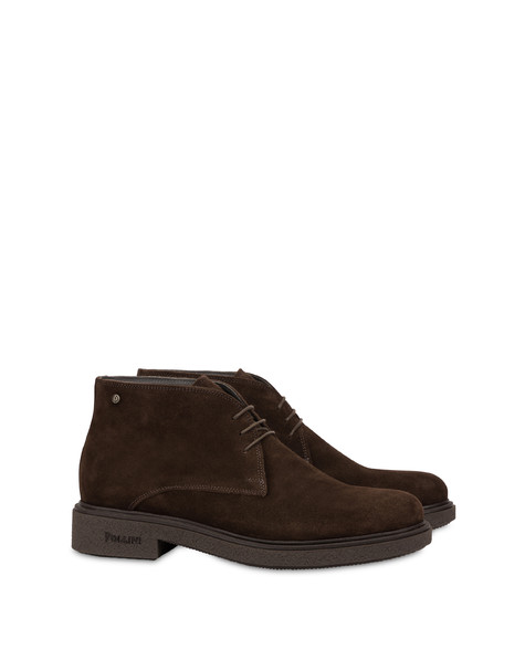 Gentlemen's Club leather lace-up boots DARK BROWN