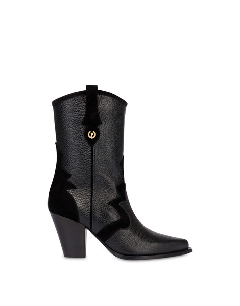 Texas Flair calfskin and split leather boots BLACK/BLACK