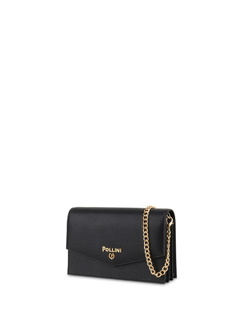Pochette effetto palmellato con logo NERO
