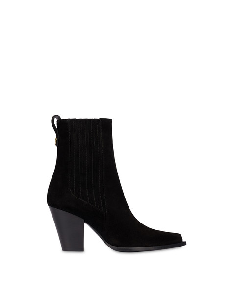 Texas Flair split leather ankle boots BLACK