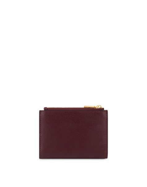 Card Case with hand-grained leather effect BORDEAUX