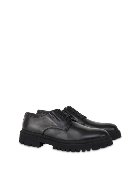 Brief calfskin derbies BLACK