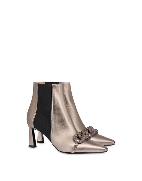 Link laminated nappa Chelsea boots GUN